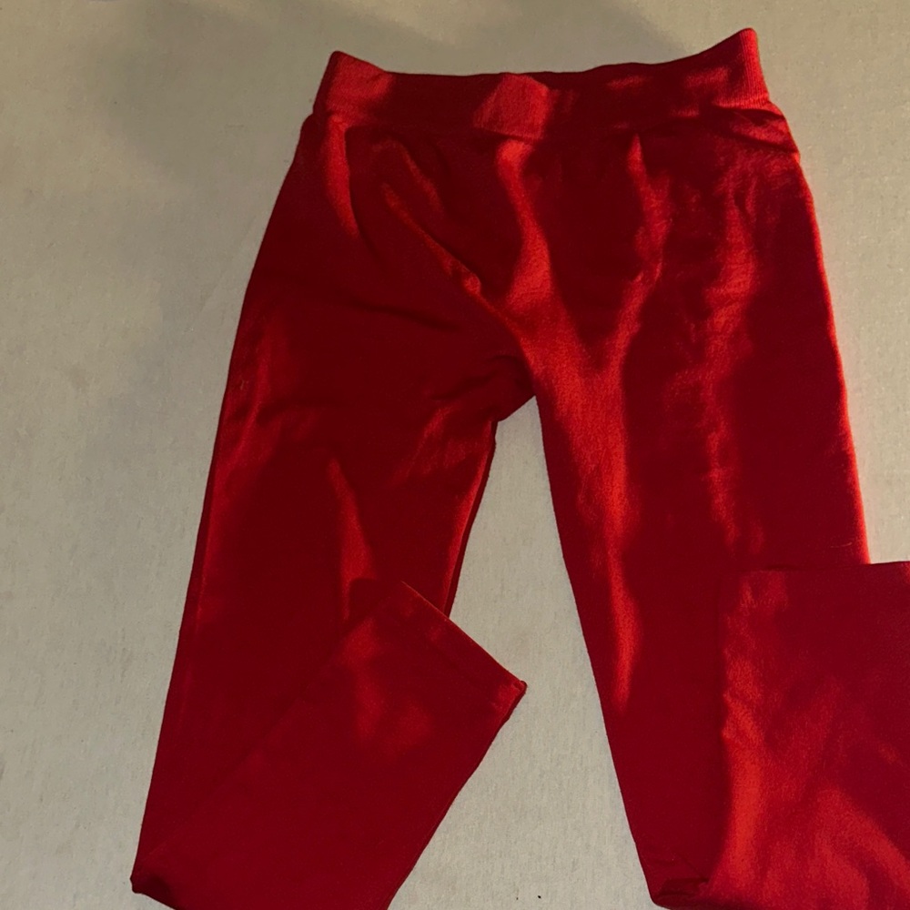 Womens OS Prime Cut Red Leggings.